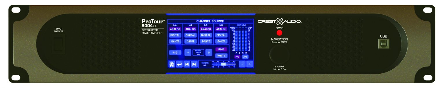 Crest Audio® ProTour™ Series amplifiers with integrated DSP and Dante ...