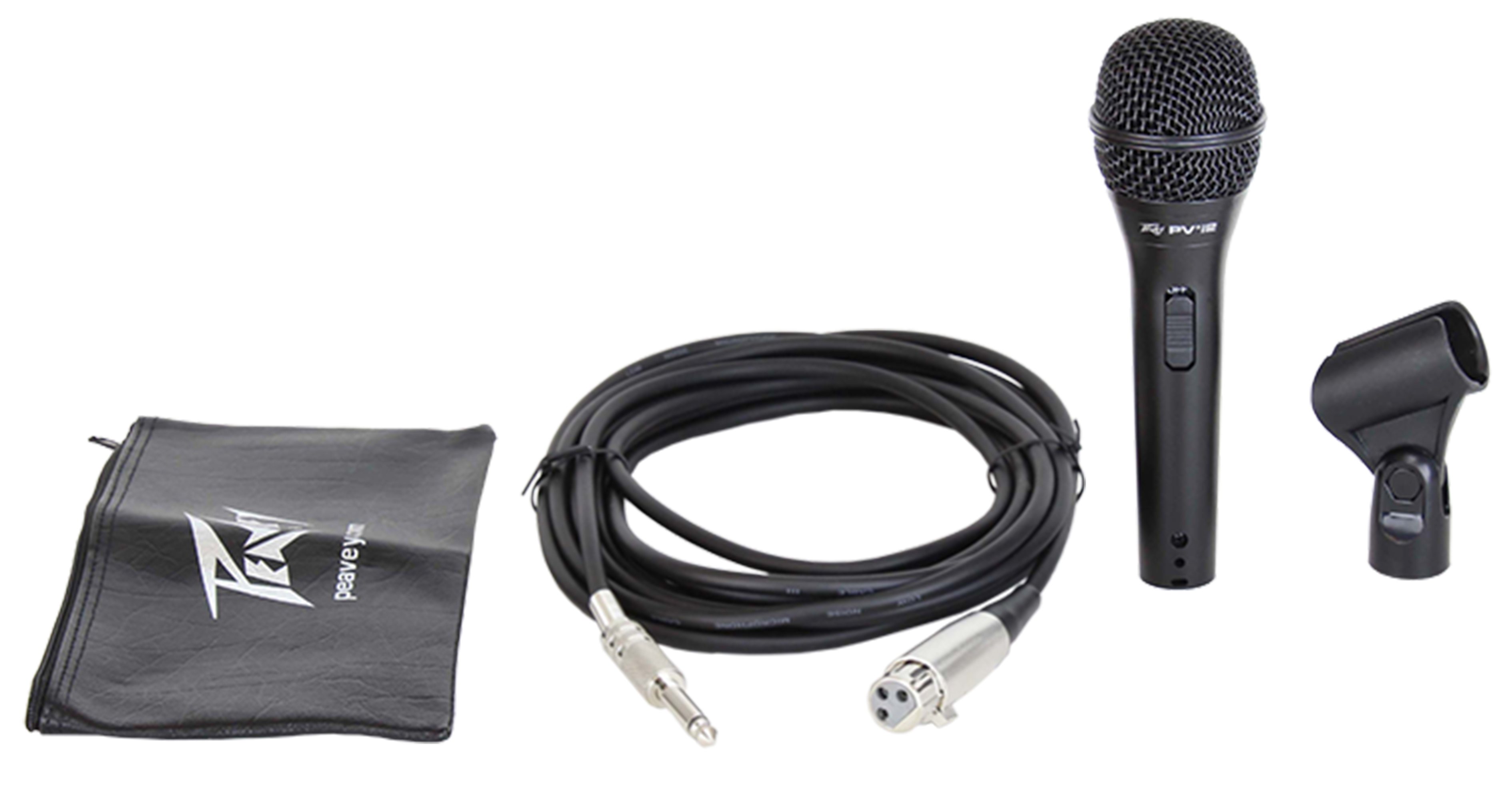 Peavey PVi 2 1/4 Gold Cardioid Unidirectional Dynamic Vocal Microphone with 1/4 inch Cable 