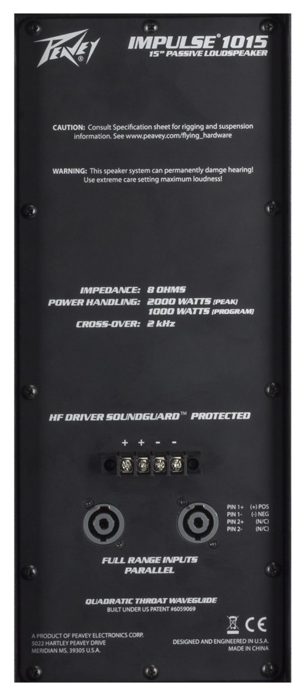 Impulse® 1015 (IP44) - Black - Peavey Commercial Audio