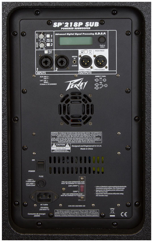SP® 218P - Peavey Commercial Audio